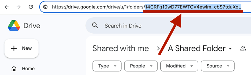 WS Form - Google Drive Add-On - Obtaining a Shared Folder ID