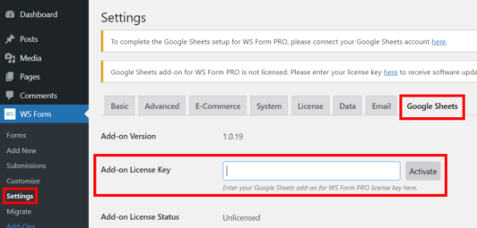 Push WordPress Form Submissions to Google Sheets