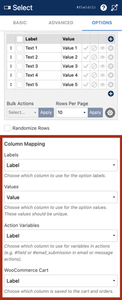 Column Mapping Example Data Grid Column Mapping - WS Form