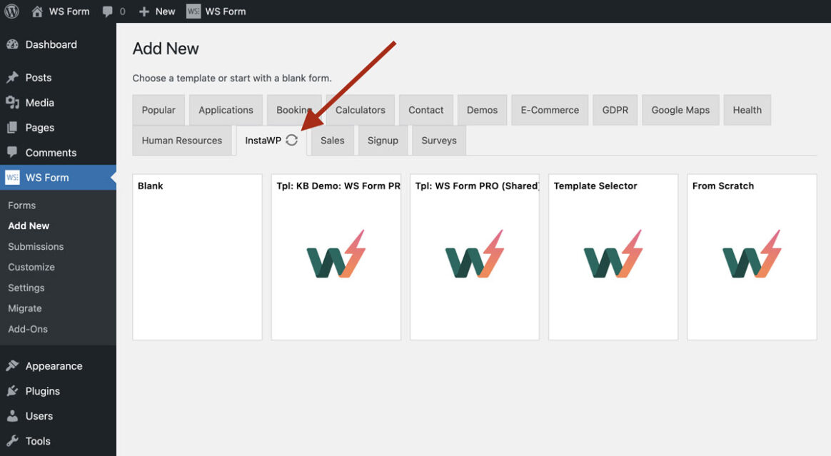 InstaWP Integration - WS Form