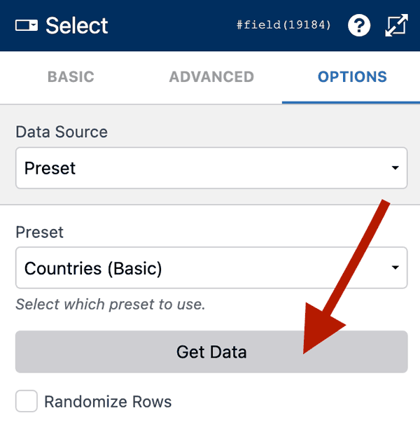WS Form PRO - Select Country Field - Automatic Population by Geolocation Lookup - Preset - Get Data