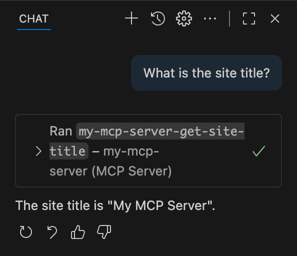 MCP Server - Testing in VS Code - Testing the Connection