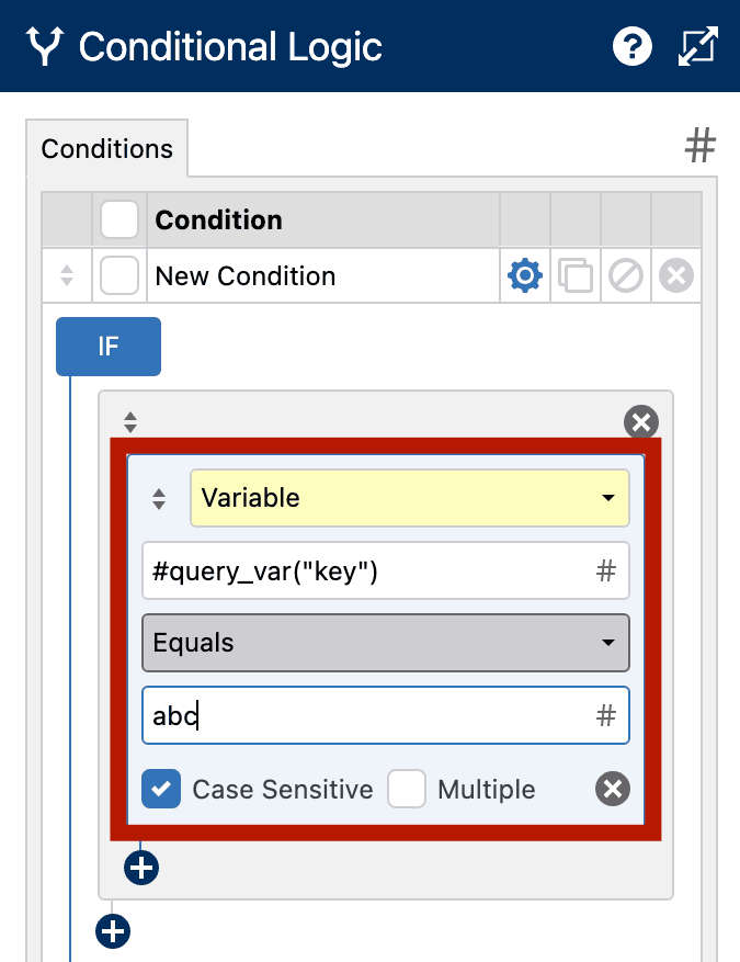 WS Form - Conditional Logic - Variable Condition - Example