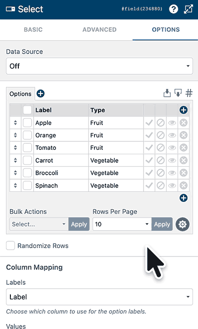 WS Form Data Grid auto group demo