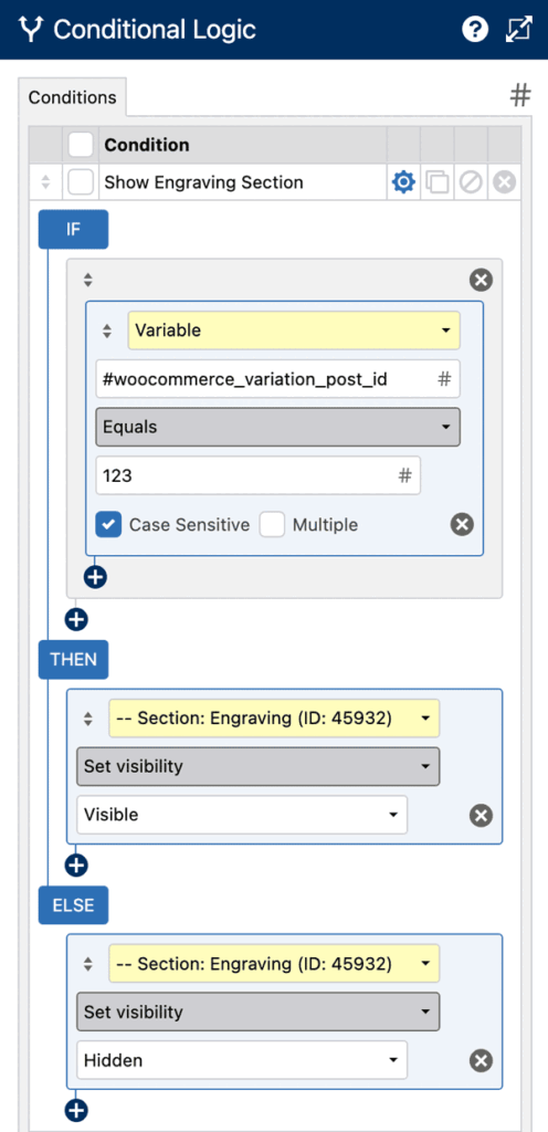 WS Form - WooCommerce Extension - WooCommerce Variation Product Variables - Post ID Example