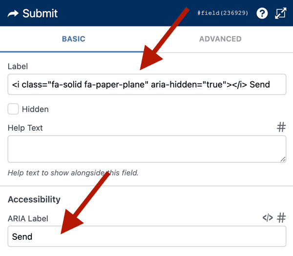 Adding an icon to a WS Form button