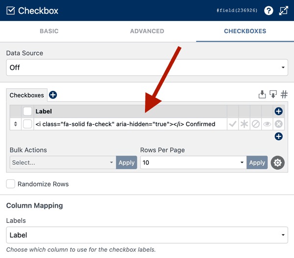 Adding icons to Checkbox and Radio labels in WS Form