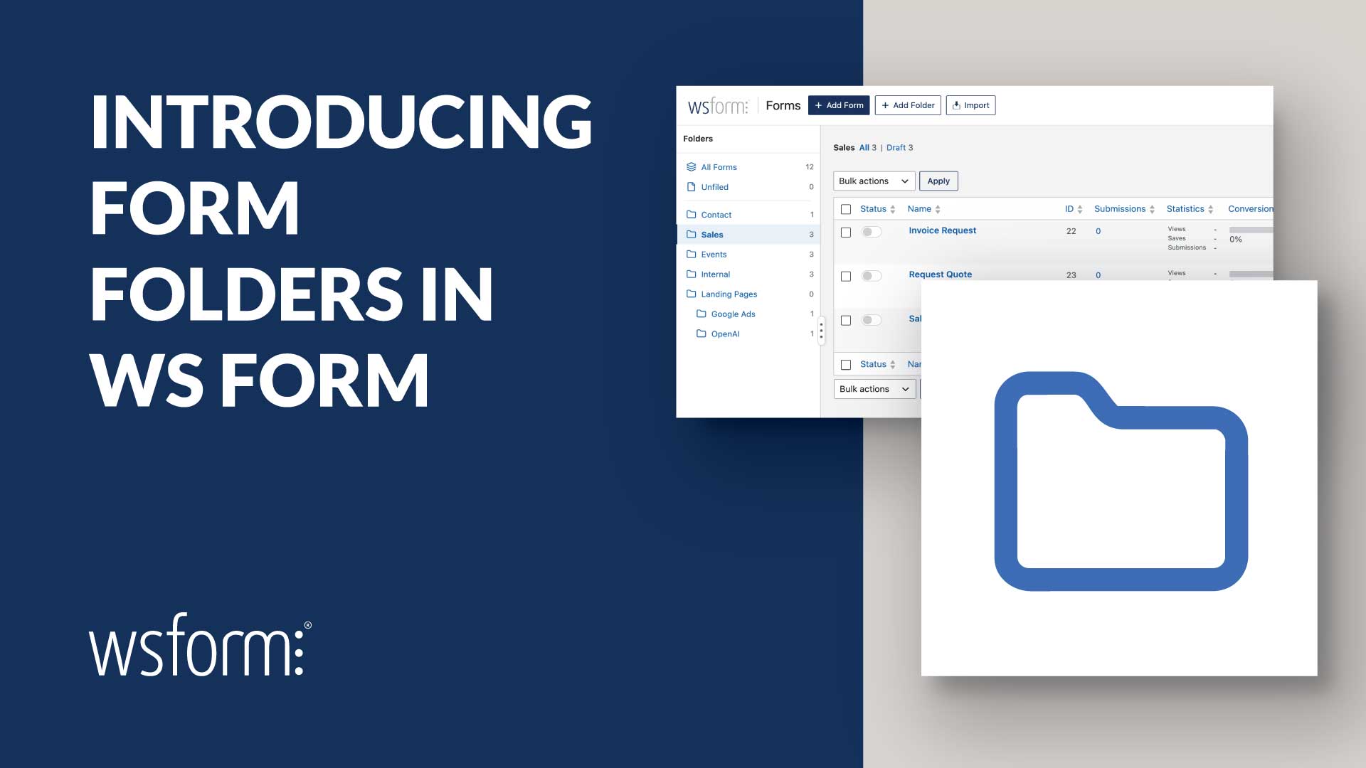 Introducing Form Folders in WS Form